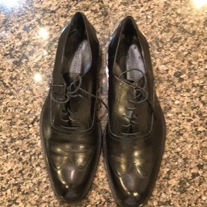 Giorgio Armani black leather dress shoes